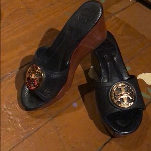 Tory Burch navy wedge